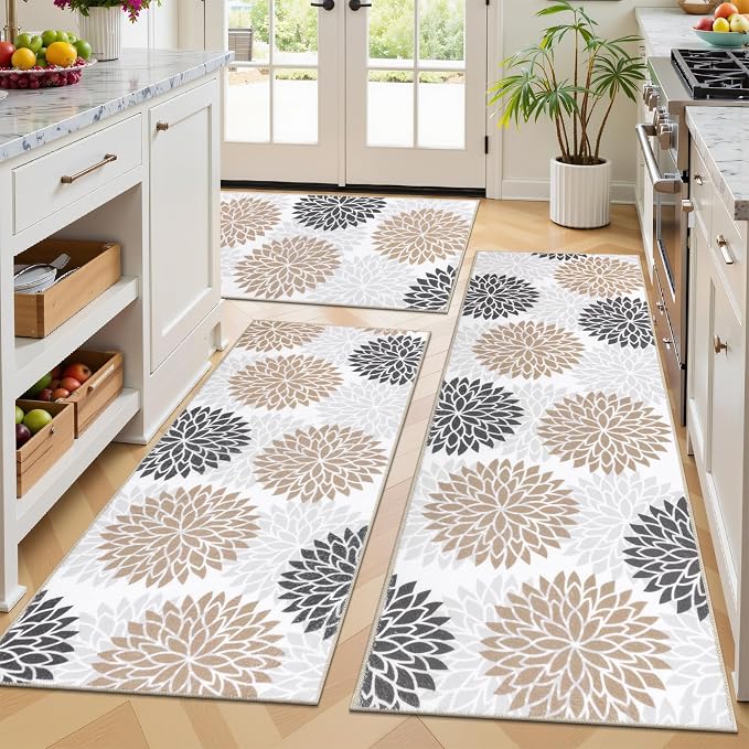 Ileading Boho Kitchen Rugs Sets 3 Piece by Ileading