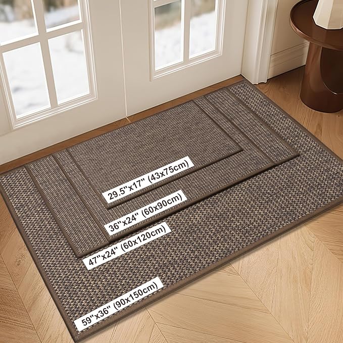 LEKEEPGO Door Mat 24"x47", Non Slip Door Mat Indoor Entrance, Rubber Backing - Image 2