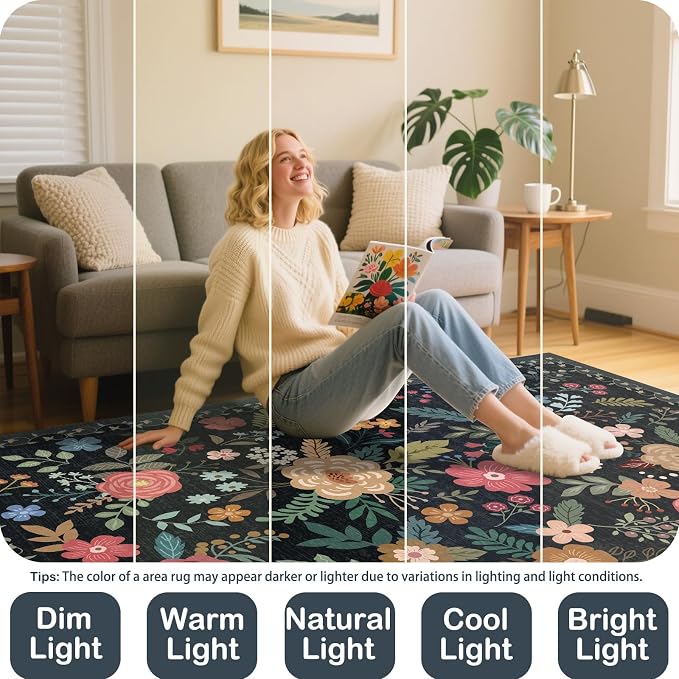 Extra Large 10x14 Area Rug for Living Room, Washable Rugs for Dining Room - Image 4