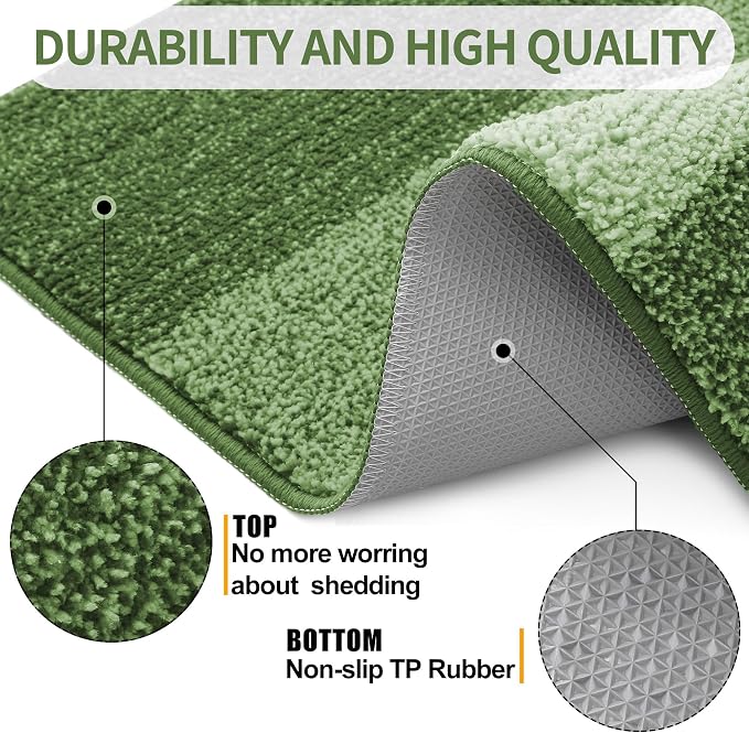 Kitinjoy Indoor Outdoor Door Mat, 34x21 Non-Slip Absorbent Dirt Trapper - Image 3
