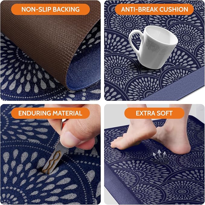 Mattitude 4/5 Inch Kitchen Mat, 17.3x28in Heavy Duty Ergonomic Comfort Foam - Image 4