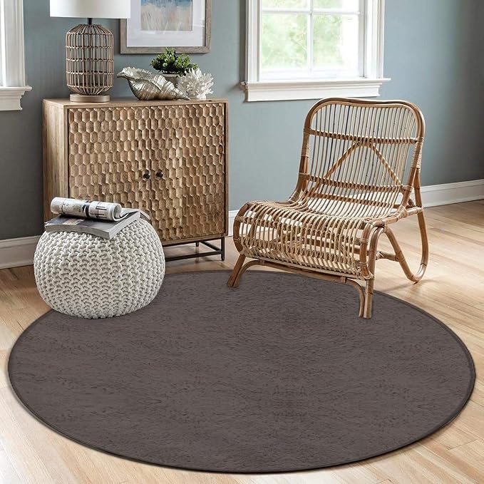 Home Decor Non Slip Kitchen Office Circle Rug, Machine Washable Modern Round - Image 3