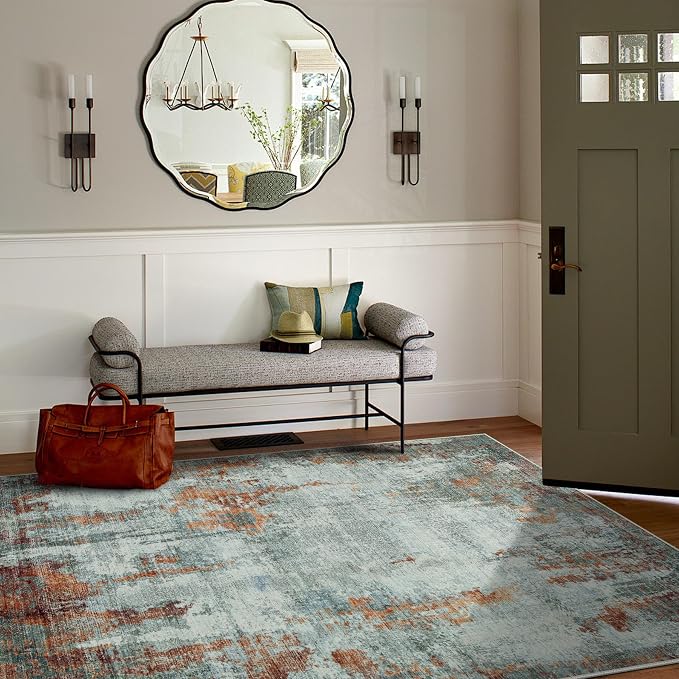 5x7 Area Rugs for Living Room Rug Washable: Modern Rug for Dining Room Bedroom - Image 3
