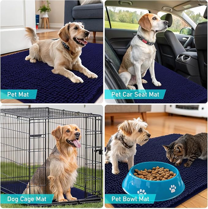 OLANLY Dog Door Mat for Muddy Paws 44x24, Absorbs Moisture and Dirt, Absorbent - Image 7