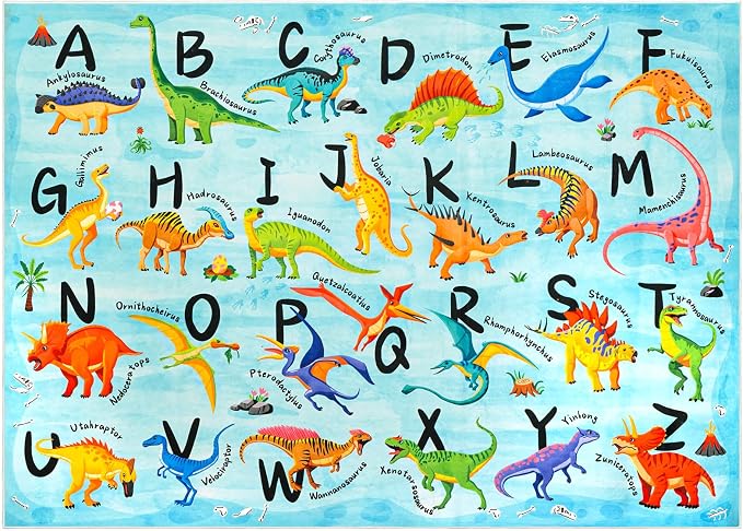 4x6 ABC Classroom Rug for Kids Playroom, Alphabet Rug - Image 4