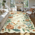 Lahome Floral Washable 6x9 Area Rugs, Soft Bedroom Rug by Lahome