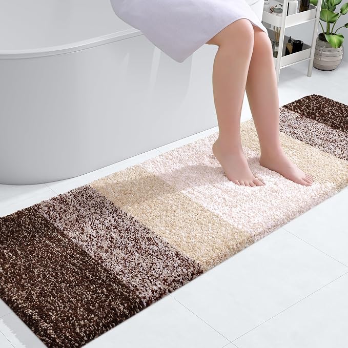 OLANLY Bathroom Runner Rugs Mat 59x17, Extra Soft Absorbent Microfiber Bath Rugs by OLANLY