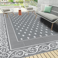 Pauwer Waterproof Outdoor Rug 9x12, Reversible Plastic Straw Patio Camping Rug by Pauwer