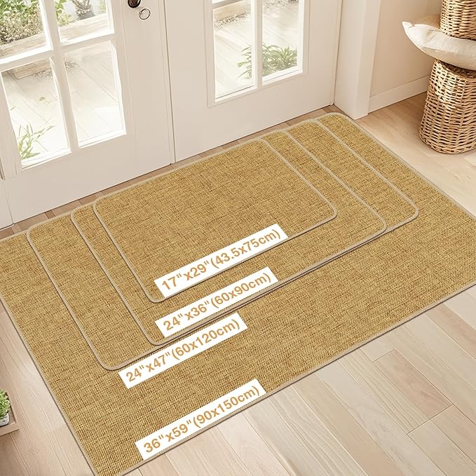 LEKEEPGO Ultra Thin Indoor Door Mat 24"x47", Low-Profile Door Mat Indoor - Image 2