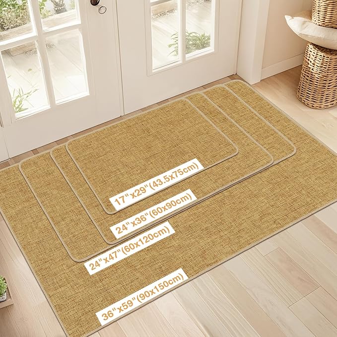 LEKEEPGO Ultra Thin Indoor Door Mat 24"x36", Low-Profile Door Mat Indoor - Image 2