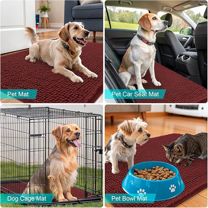 OLANLY Dog Door Mat for Muddy Paws 24x16, Absorbs Moisture and Dirt, Absorbent - Image 7