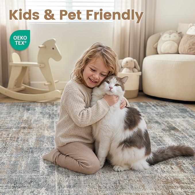 cotiled Washable 9x12 Area Rug for Living Room - Image 4