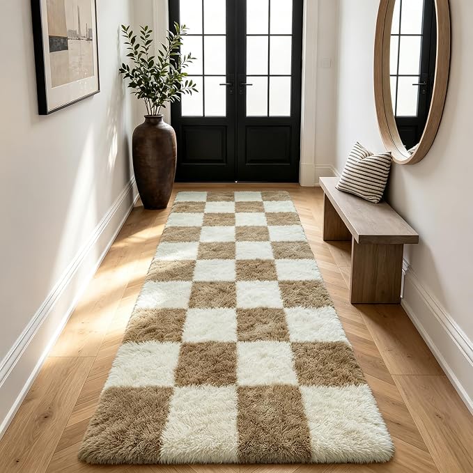 Shag Runner Rug for Bedroom Living Room 2x6 Upgrade Non-Slip Fluffy Soft - Image 6