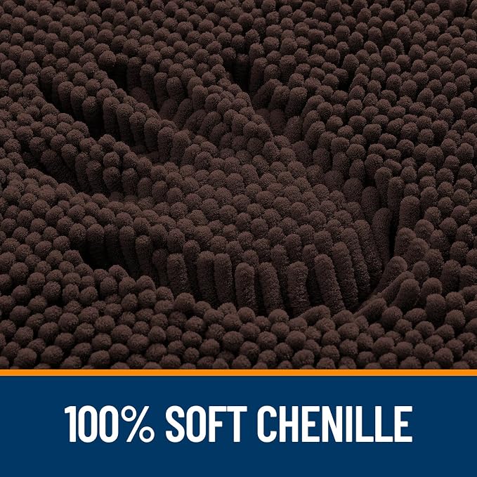 OLANLY Bathroom Rugs 35x24, Extra Soft Absorbent Chenille Bath Rugs, Rubber - Image 4