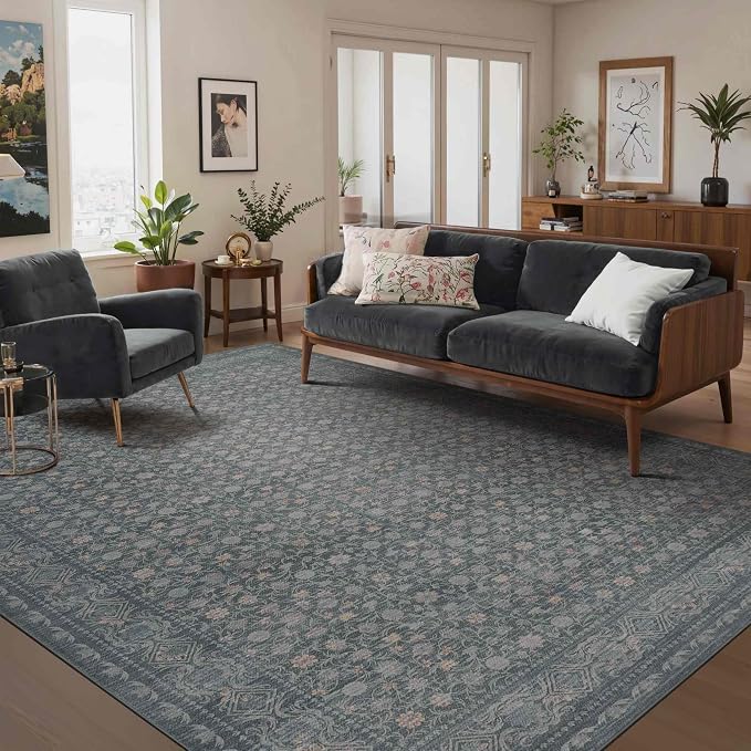 Rugxara 6x9 Washable Area Rug for Living Room, Vintage Large Boho Rugs for by Rugxara