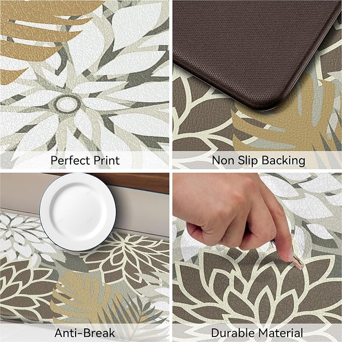 Arenarug Kitchen Mats for Floor 2PCS Cushioned Anti Fatigue Kitchen Mats - Image 6
