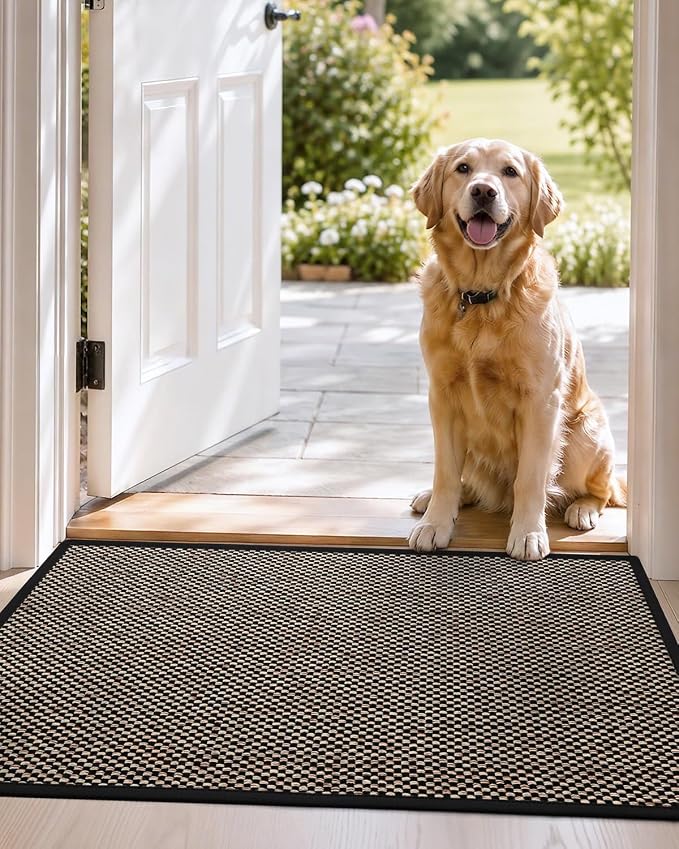 DEXI Ultra Thin Entryway Indoor Door Mat 17x30, Non Slip Rubber Backing Inside - Image 9