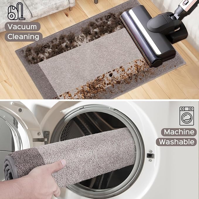 Machine Washable Runner Rug 32" x 120", Non Slip Kitchen Mat - Image 7