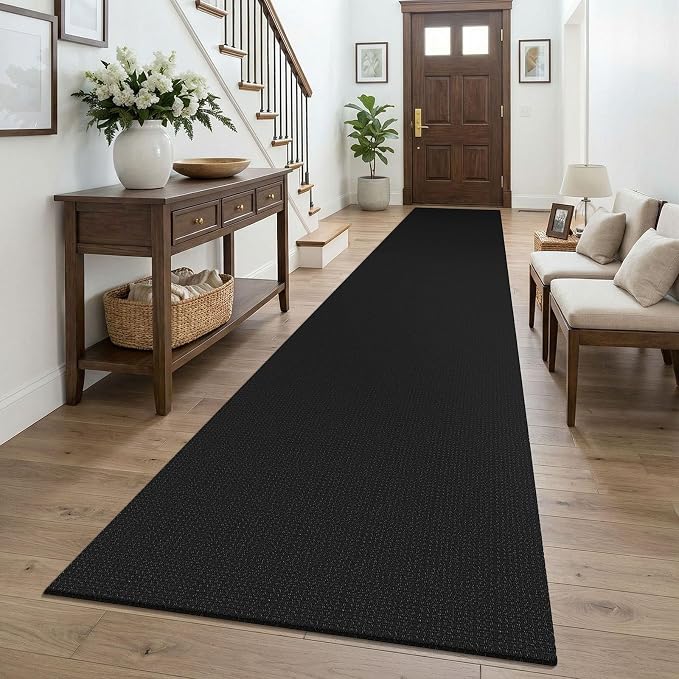 KOZYFLY Black 2.5'x16' Runners Rugs by KOZYFLY