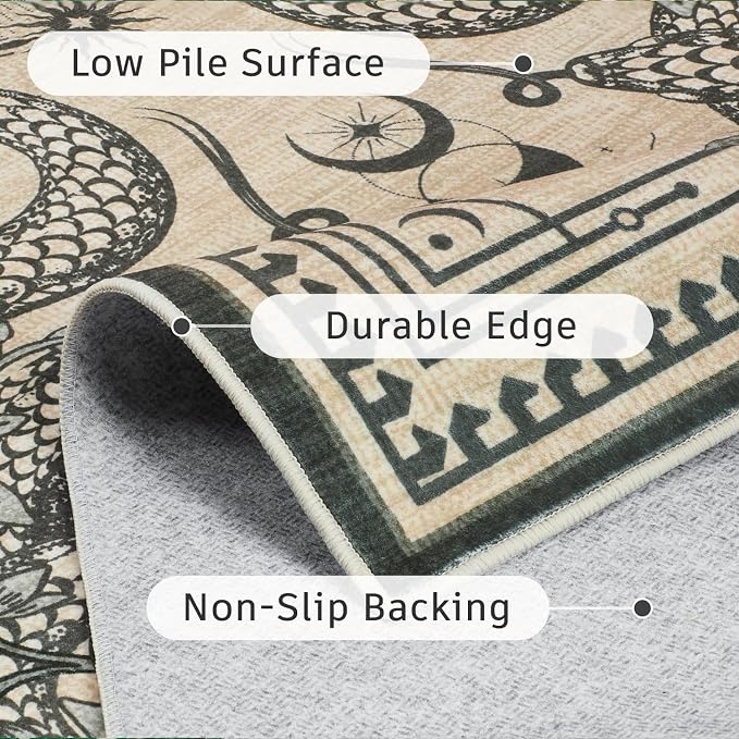 DCX Washable 2x6 Snake Runner Rug, Soft Low Pile Carpet, Kid & Pet Friendly - Image 6