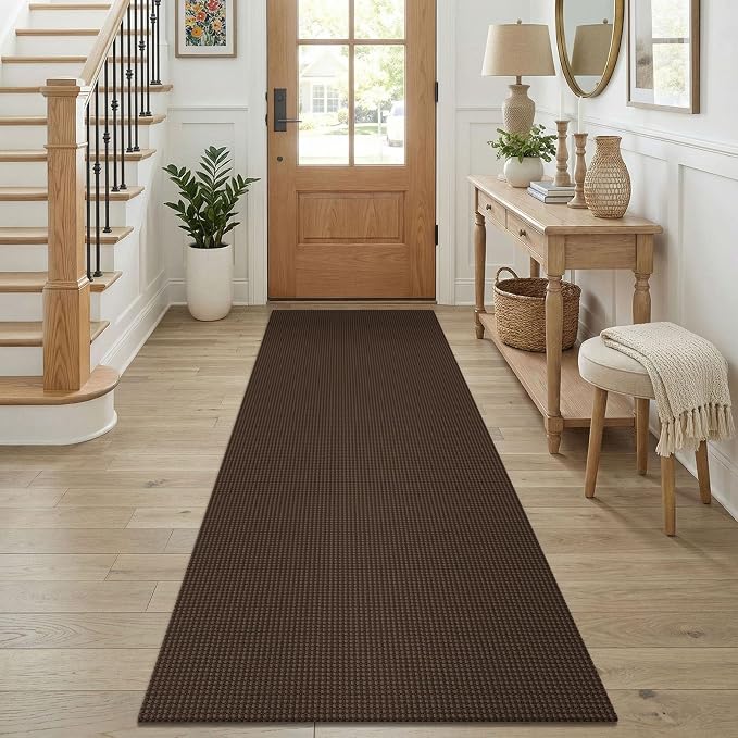 KOZYFLY Cotton Runners for Hallway 2.5'x8', Washable Runner Rug, Woven Non Slip by KOZYFLY