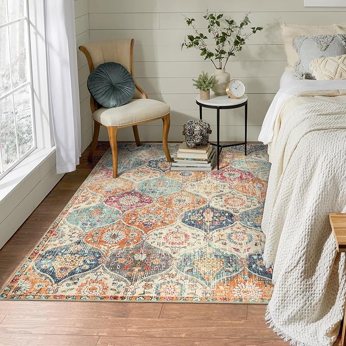 Lahome Moroccan Trellis Washable Small Area Rug, 3x5 Area Rug - Image 6