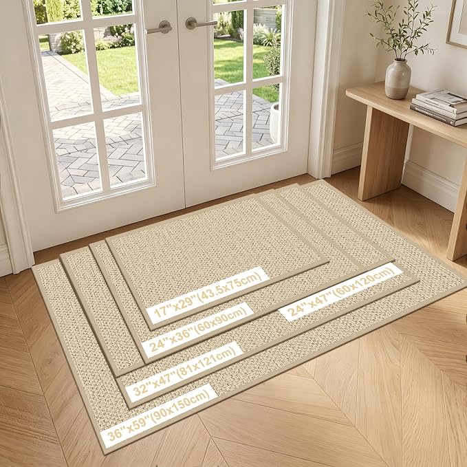 LEKEEPGO Door Mat 17"x29", Non Slip Door Mat Indoor Entrance, Rubber Backing - Image 2