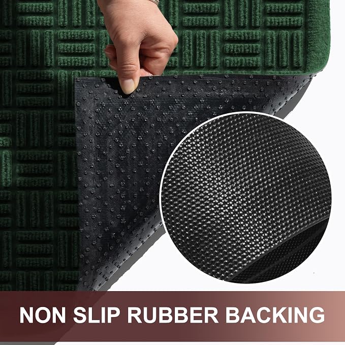 Mibao Front Door Mat Indoor Outdoor Entrance, Dirt Trapping Waterproof - Image 5