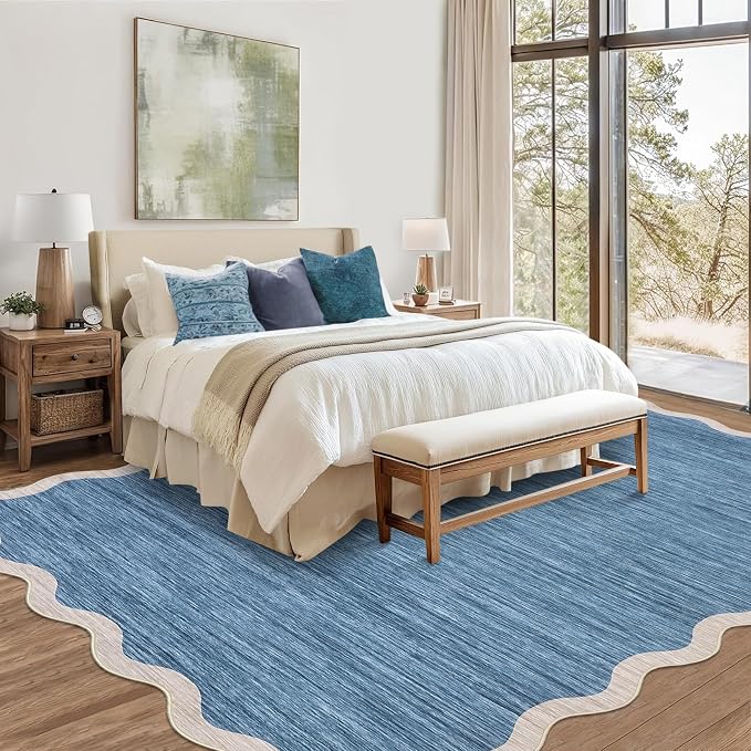 GarveeHome Scalloped Washable Area Rugs 5x7 Rug - Image 3