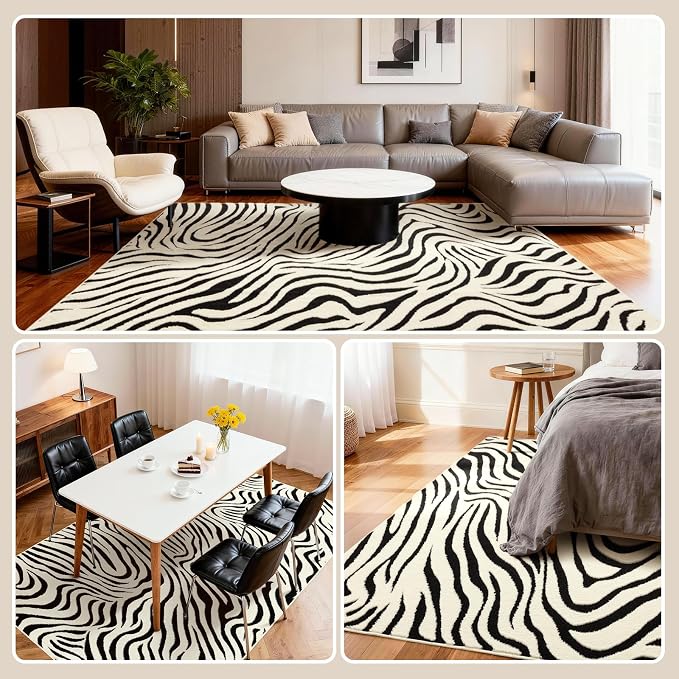 YIHOUSE 4×6 Ft Area Rugs for Living Room: Modern Washable Rug - Image 3