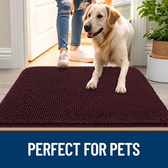 OLANLY Dog Door Mat for Muddy Paws 47x17, Absorbs Moisture and Dirt, Absorbent - Image 6