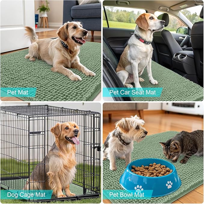 OLANLY Dog Door Mat for Muddy Paws 47x32, Absorbs Moisture and Dirt, Absorbent - Image 7