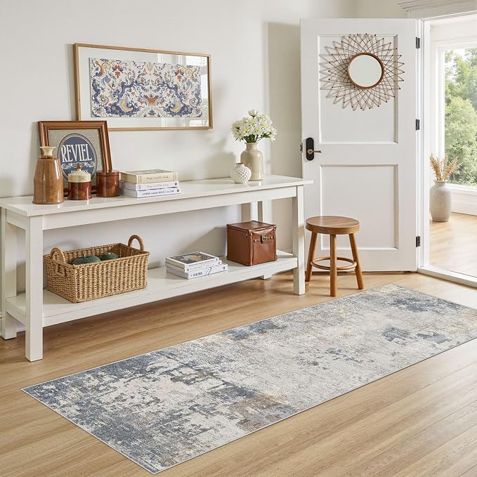 UERMEI 2x6 Washable Runner Rug for Hallway, Non Slip Low Pile Kitchen Carpet - Image 8