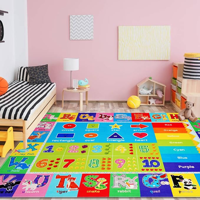 5X7 ABC Kids Rugs for Playroom - Image 7