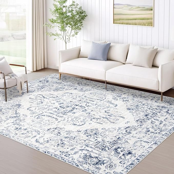 5x7 Area Rugs for Living Room: Washable Rug Vintage Large Rugs Soft Non Slip by MXSANYOORUG