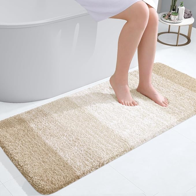 OLANLY Bathroom Runner Rugs Mat 47x20, Extra Soft Absorbent Microfiber Bath Rugs by OLANLY