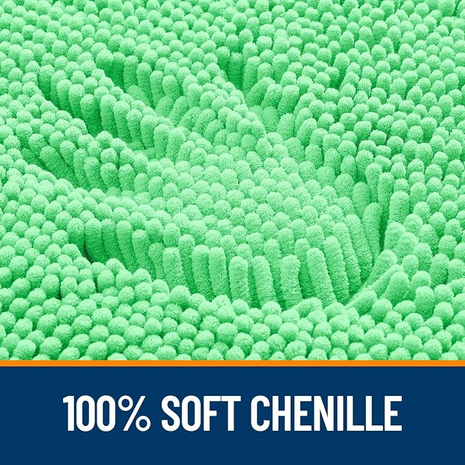 OLANLY Bathroom Rugs 35x24, Extra Soft Absorbent Chenille Bath Rugs, Rubber - Image 3