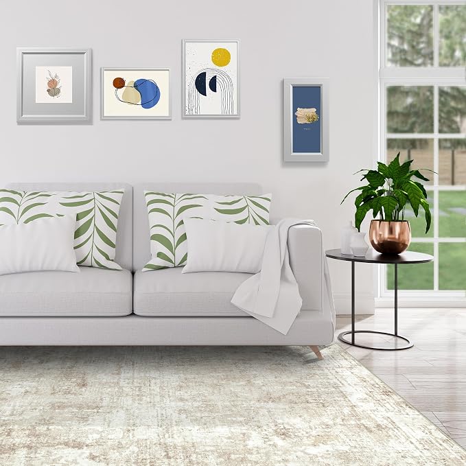 10x14 Area Rugs Large Living Room Rug Washable: Modern Abstract Rug Indoor - Image 3