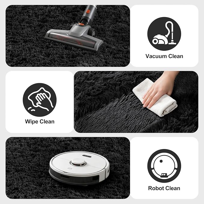 Shag Area Rugs for Bedroom Living Room, 6X9 Ultra Soft Fluffy Area Rugs for Dorm - Image 6