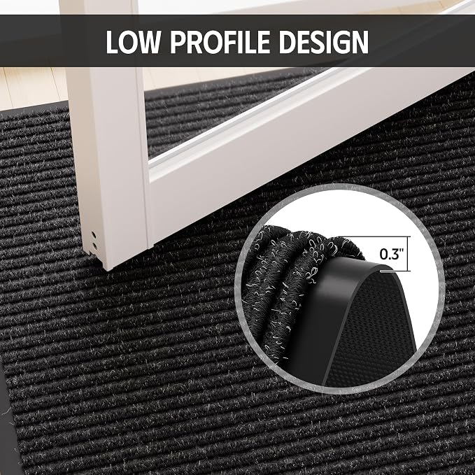 Front Door Mat 3' x 5', Low Profile Heavy Duty Door Mat Outside Entrance - Image 6