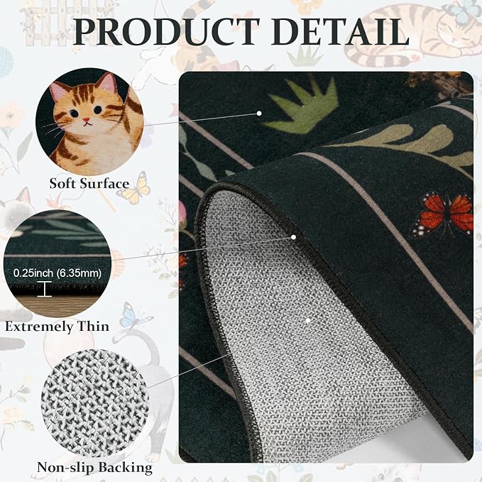 Unirea 8x10 Black Cat Area Rugs - Image 4