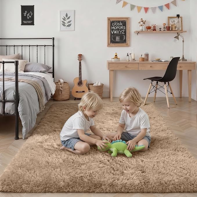 Fluffy Area Rugs 9x12 Living Room Bedroom: Ultra Soft Shag Rug Upgrade Non-Slip - Image 7
