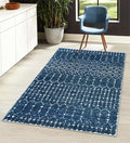 Lahome Moroccan Blue 3x5 Non-Slip Washable Soft Rug by Lahome
