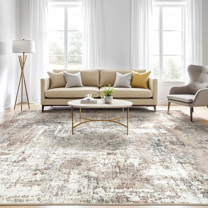 LOONGRUG 5x8 Area Rug Living Room: Machine Washable Large Abstract Soft Rugs - Image 5