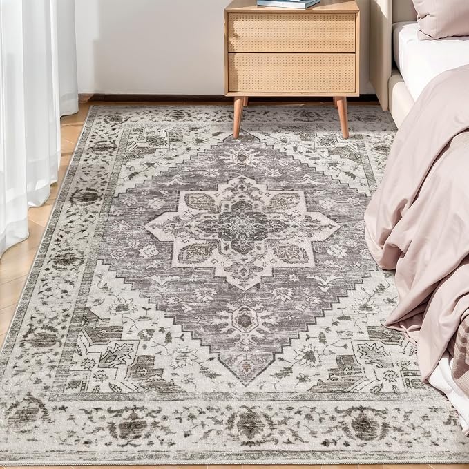SERISSA Area Rug 3x5 Boho Rugs for Bedroom, Washable Kitchen Rugs Non-Slip by SERISSAHomeDecorCollection