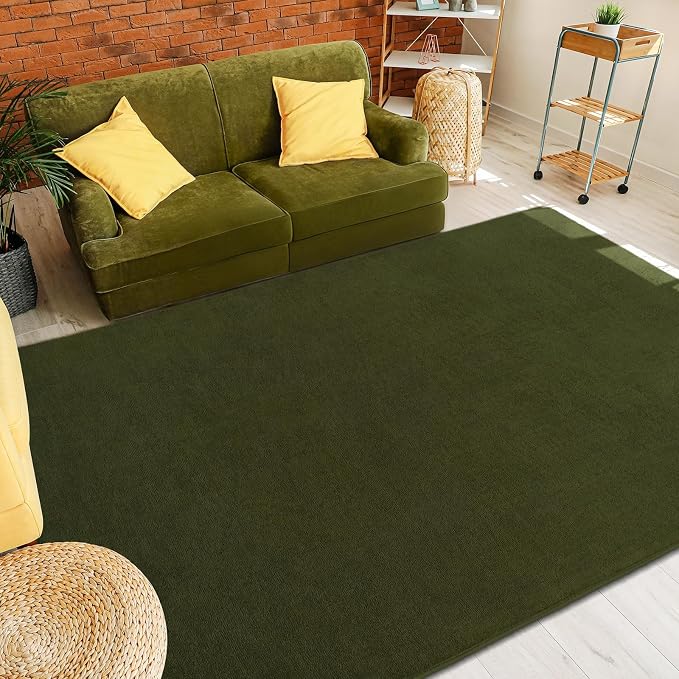 Amearea Large Modern Area Rugs for Bedroom Living Room, 8x10 Feet Olive Green - Image 9