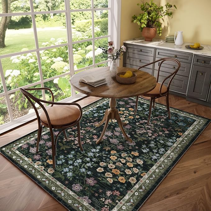 Machine Washable Living Room Rug: 5x7 Area Rugs - Image 7