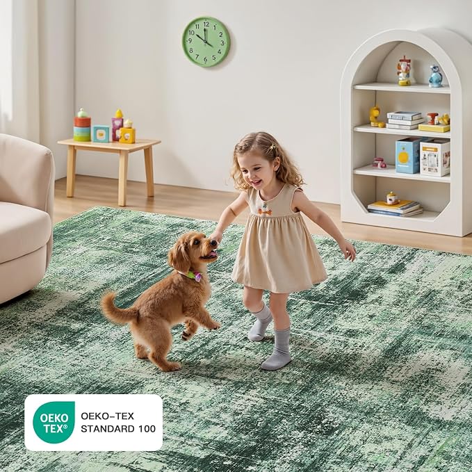 Lofus 5x7 Area Rug for Living Room, Neutral Modern Washable Carpet for Bedroom - Image 5