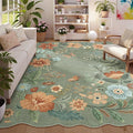 Lahome Floral Washable 6x9 Area Rugs, Soft Bedroom Rug by Lahome