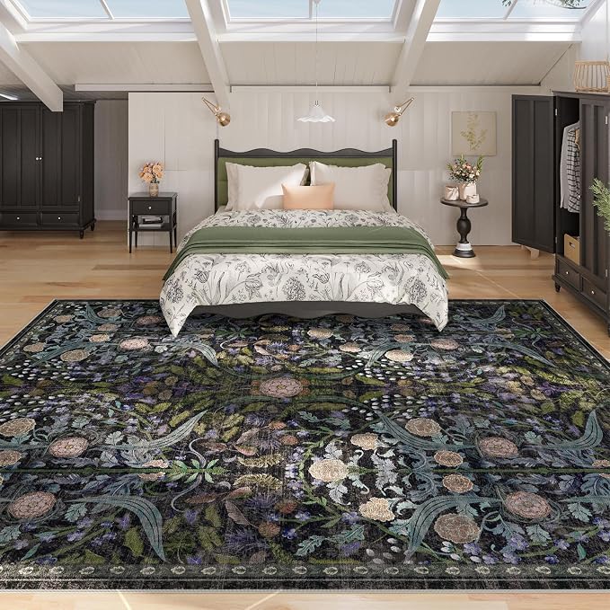 AMTOVO 8x10 Washable Area Rugs for Living Room, Non-Slip&Non-Shedding Large - Image 3
